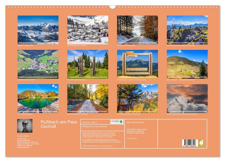 Produktbild: Ru&szlig;bach am Pass Gsch&uuml;tt (Wandkalender 2026 DIN A2 quer), CALVENDO Monatskalender