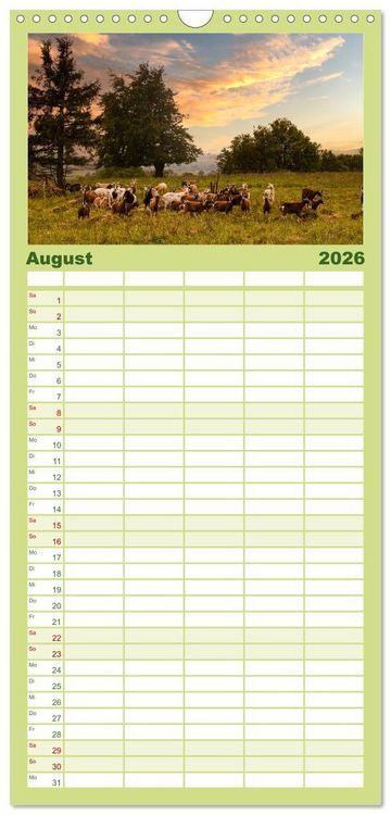 Produktbild: Familienplaner 2026 - Stimmungsvolle Rh&ouml;n mit 5 Spalten (Wandkalender, 21 x 45 cm) CALVENDO