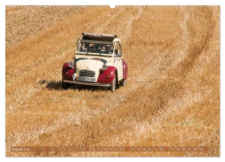 Produktbild: Die Ente ist sicher - Fahrspa&szlig; mit 2 CV Dolly (hochwertiger Premium Wandkalender 2026 DIN A2 quer), Kunstdruck in Hochglanz