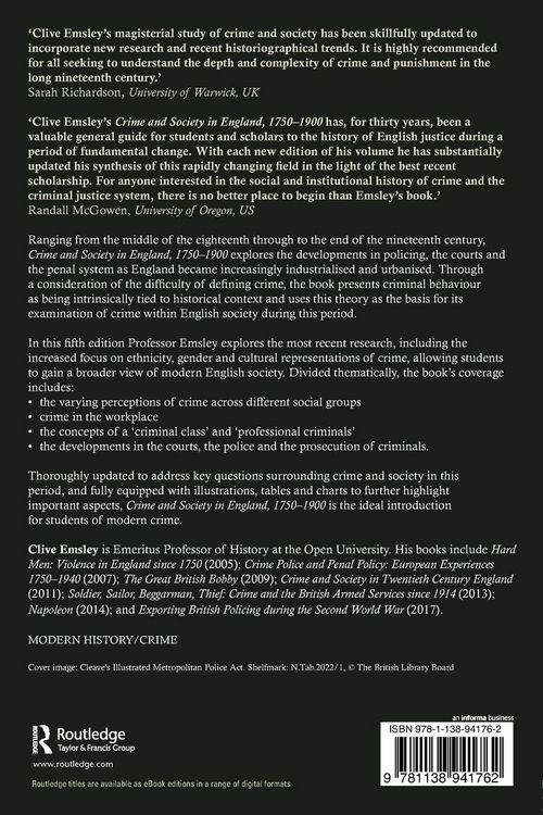 Produktbild: Crime and Society in England, 1750-1900