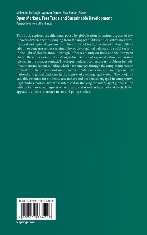 Produktbild: Open Markets, Free Trade and Sustainable Development