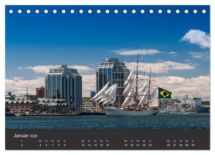 Produktbild: Windjammer-Regatta - Tall Ships Atlantic Challenge (Tischkalender 2026 DIN A5 quer), CALVENDO Monatskalender