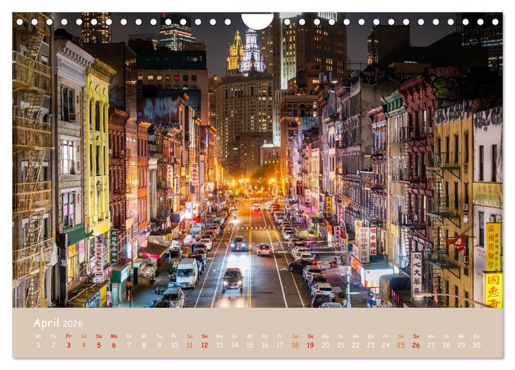Produktbild: City Lights &ndash; New York im Fokus (Wandkalender 2026 DIN A4 quer), CALVENDO Monatskalender
