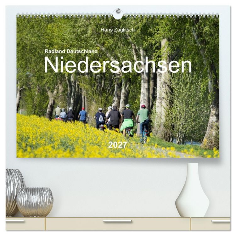 Produktbild: Radland Deutschland - Niedersachsen (hochwertiger Premium Wandkalender 2027 DIN A2 quer), Kunstdruck in Hochglanz
