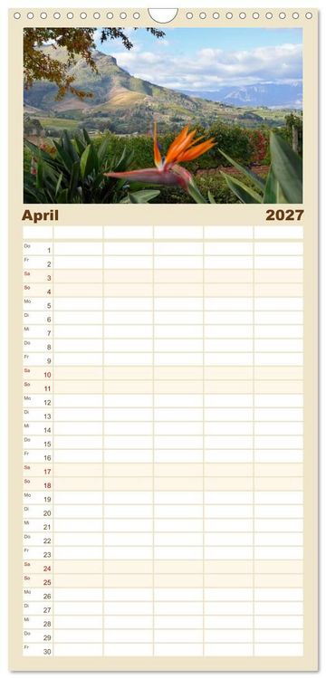 Produktbild: Familienplaner 2027 - Natur und Landschaft. S&uuml;dliches Afrika 2027 mit 5 Spalten (Wandkalender, 21 x 45 cm) CALVENDO