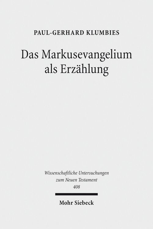 Produktbild: Das Markusevangelium als Erz&auml;hlung