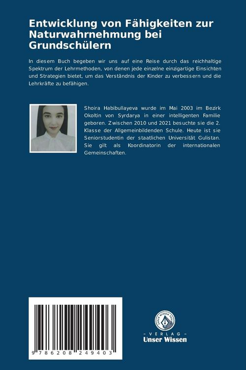 Produktbild: Entwicklung von F&auml;higkeiten zur Naturwahrnehmung bei Grundsch&uuml;lern