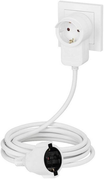 Produktbild: Hama 00133801 Strom Verl&auml;ngerungskabel Wei&szlig; 3.00 m H05VV-F 3G 1,5 mm&sup2;
