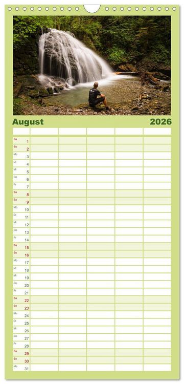 Produktbild: Familienplaner 2026 - Naturparadies Allg&auml;u - Von Oberstdorf bis F&uuml;ssen mit 5 Spalten (Wandkalender, 21 x 45 cm) CALVENDO