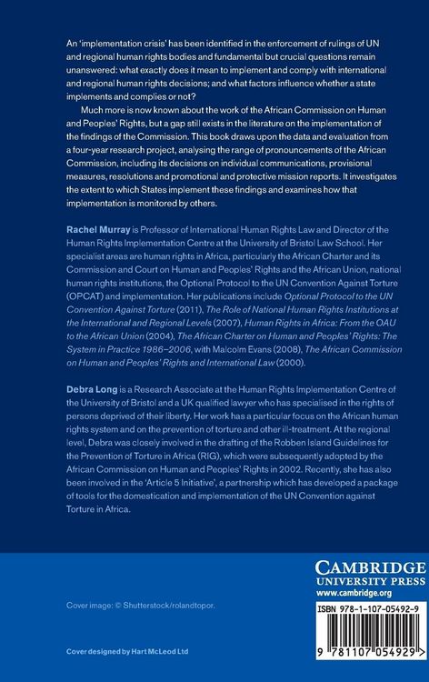 Produktbild: The Implementation of the Findings of the African Commission on Human and Peoples' Rights