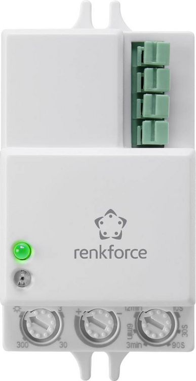 Produktbild: Renkforce 1530623 Decke, Wand HF-Bewegungsmelder 360&deg; Relais Wei&szlig;