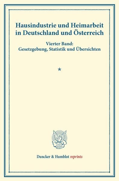 Produktbild: Hausindustrie und Heimarbeit in Deutschland und &Ouml;sterreich.