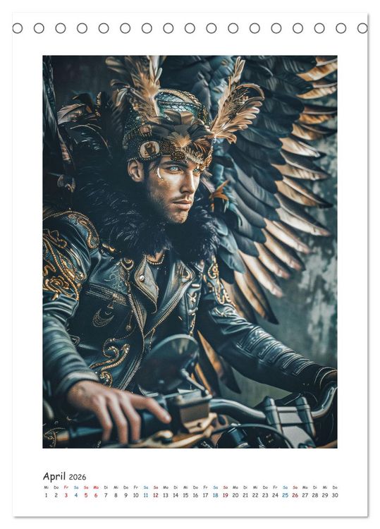 Produktbild: Freiheit auf zwei R&auml;dern - Die Abenteuer der Angel-Biker (Tischkalender 2026 DIN A5 hoch), CALVENDO Monatskalender