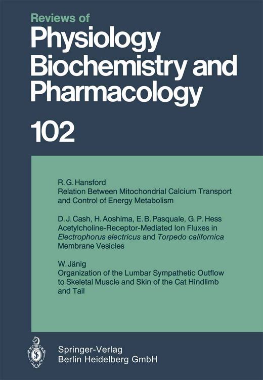 Produktbild: Reviews of Physiology, Biochemistry and Pharmacology