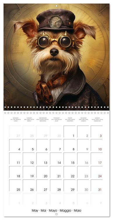 Produktbild: Des chiens styl&eacute;s (Calendrier mural carr&eacute; 2026 30x30 cm) Calendrier double avec une page pour vos prises de notes