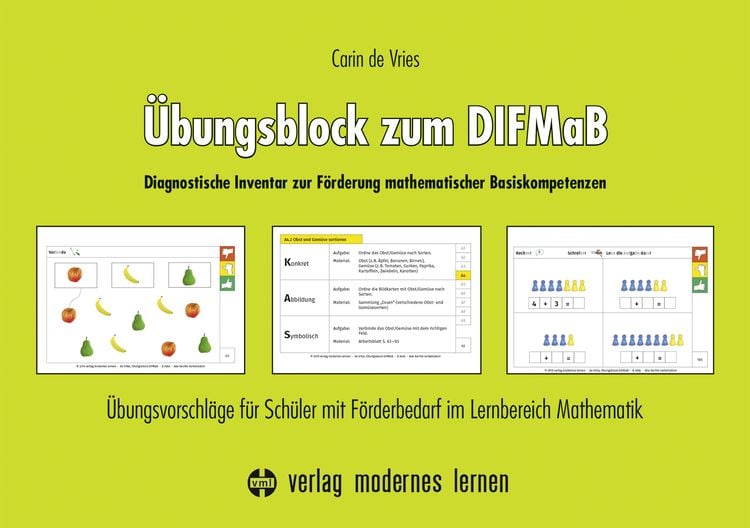 Produktbild: &Uuml;bungsblock zum DIFMaB (Diagnostisches Inventar zur F&ouml;rderung mathematischer Basiskompetenzen)