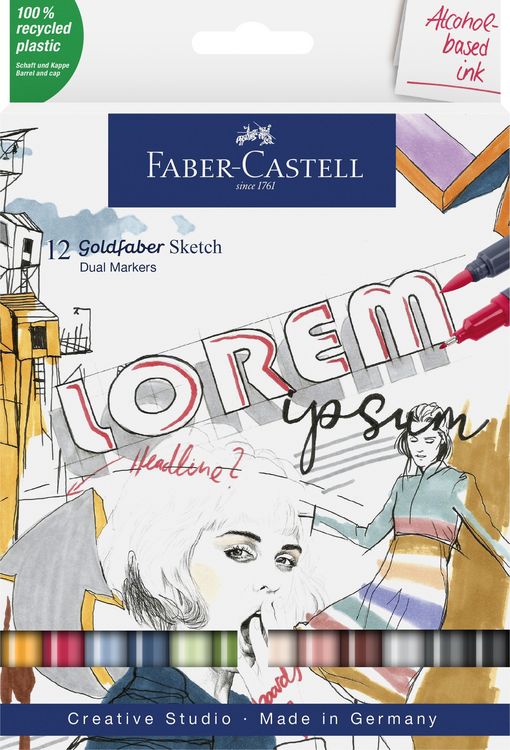 Produktbild: Faber-Castell Goldfaber Sketch Marker 12er Set