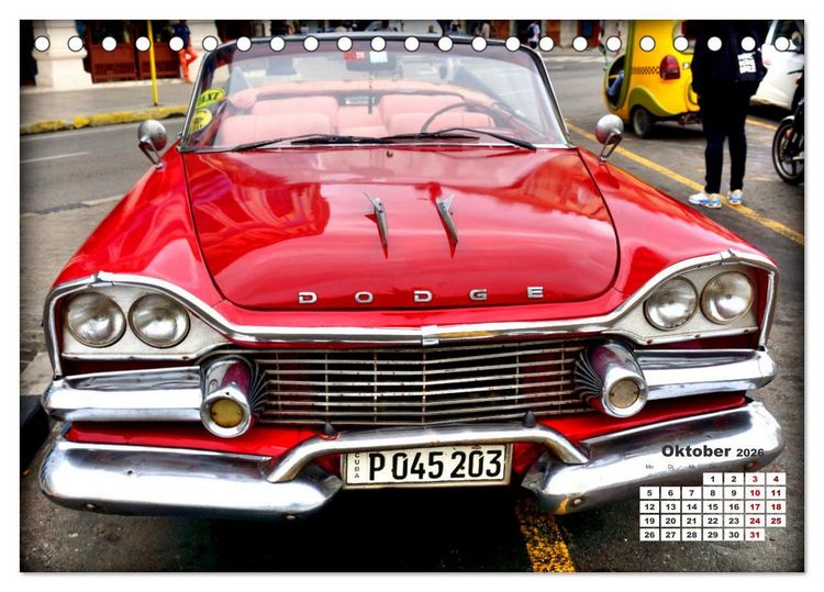 Produktbild: Dodge Coronet - Ein Traumcabrio in Kuba (Tischkalender 2026 DIN A5 quer), CALVENDO Monatskalender