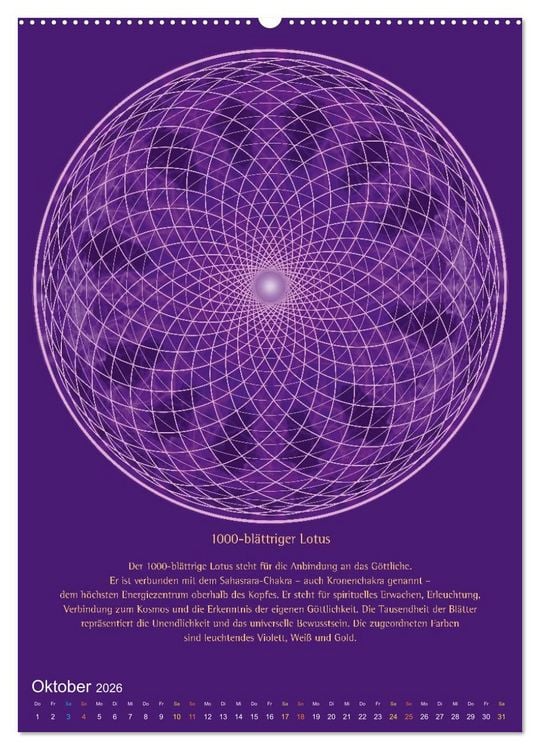 Produktbild: Heilige Geometrie und Bilder der Neuen Zeit (hochwertiger Premium Wandkalender 2026 DIN A2 hoch), Kunstdruck in Hochglanz