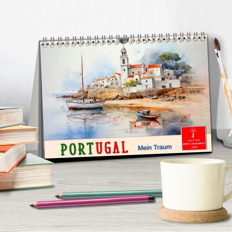 Produktbild: Portugal mein Traum (Tischkalender 2026 DIN A5 quer), CALVENDO Monatskalender