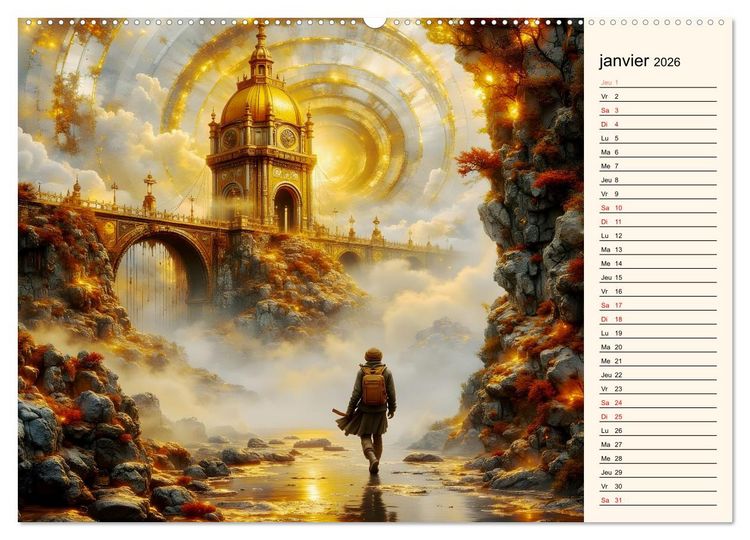 Produktbild: Sentiers magiques (Calendrier mural 2026 DIN A2 vertical) calendrier de bureau