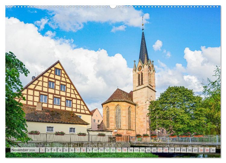 Produktbild: Schwabach Impressionen (Wandkalender 2026 DIN A2 quer), CALVENDO Monatskalender