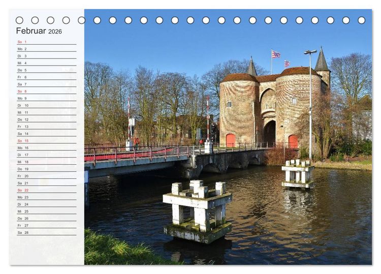 Produktbild: Belgien entdecken - Br&uuml;gge und Leuven (Tischkalender 2026 DIN A5 quer), CALVENDO Monatskalender