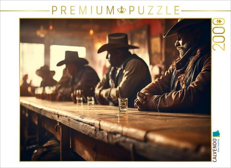 Produktbild: CALVENDO Puzzle Leere Wiskeygl&auml;ser in einer Wild West Bar | 2000 Teile Lege-Gr&ouml;&szlig;e 90x67cm Foto-Puzzle f&uuml;r gl&uuml;ckliche Stunden