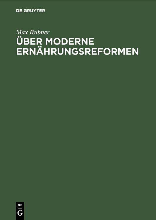 Produktbild: &Uuml;ber moderne Ern&auml;hrungsreformen