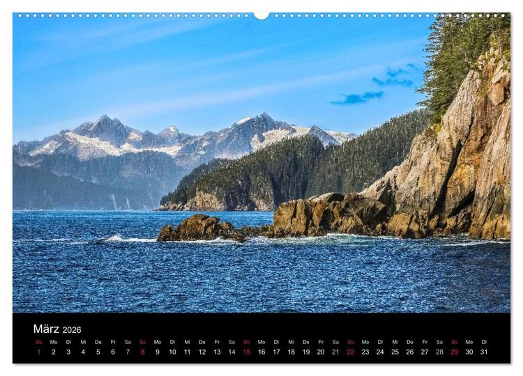 Produktbild: Alaska 2026 Wildes Land am Ende der Welt (hochwertiger Premium Wandkalender 2026 DIN A2 quer), Kunstdruck in Hochglanz