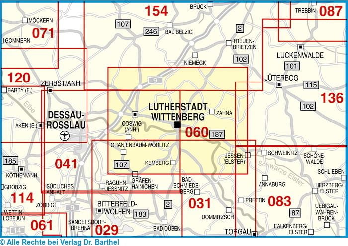 Produktbild: Radwander- und Wanderkarte Lutherstadt Wittenberg und Umgebung