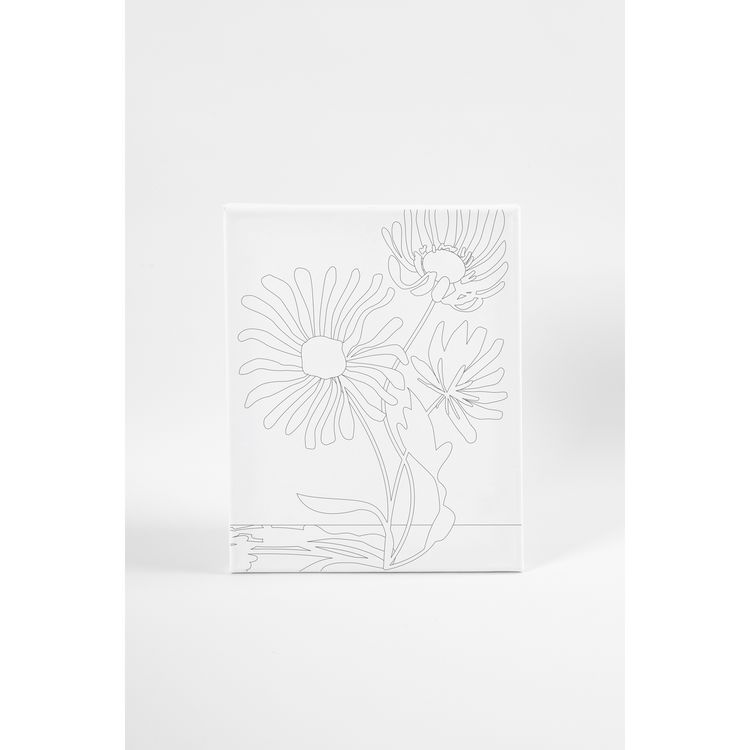 Produktbild: Creativ Company Mal-Leinwand mit Aufdruck, Gro&szlig;e Blumen, T 1,6 cm, Gr&ouml;&szlig;e 24x30 cm, 360 g, 1 Stk