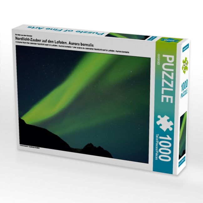Produktbild: CALVENDO Puzzle Ein Motiv aus dem Kalender Nordlicht-Zauber auf den Lofoten. Aurora borealis | 1000 Teile Lege-Gr&ouml;&szlig;e 64x48cm Foto-Puzzle f&uuml;r gl&uuml;ckliche Stunden