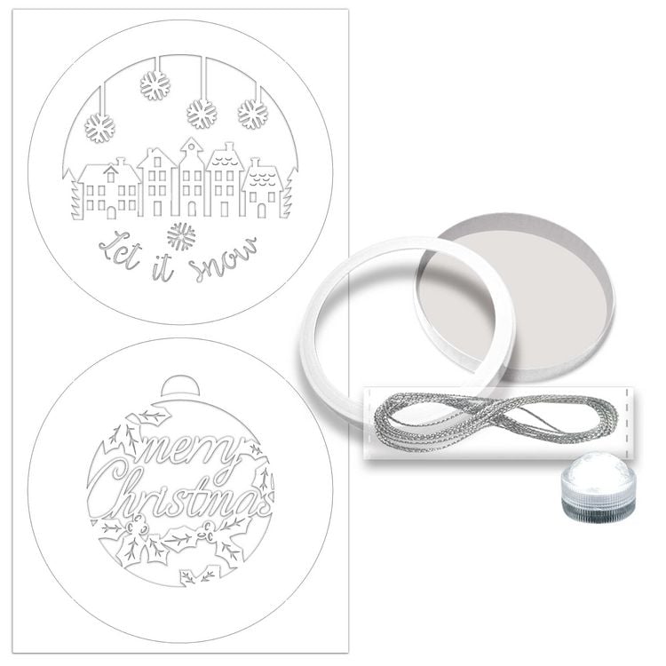 Produktbild: URSUS Light boxes "Village & Christmas Bauble", &Oslash; 11 cm
