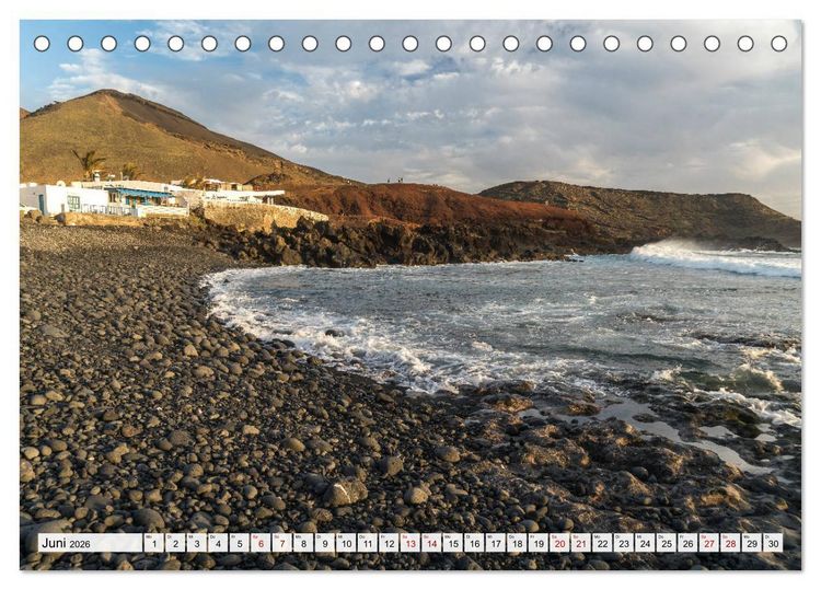 Produktbild: Kanarische Inseln - Lanzarote (Tischkalender 2026 DIN A5 quer), CALVENDO Monatskalender