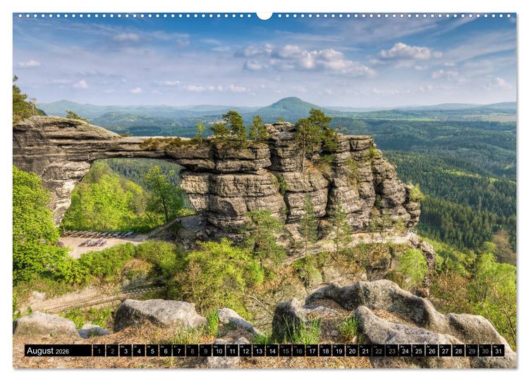 Produktbild: Wundersch&ouml;nes Elbsandsteingebirge (Wandkalender 2026 DIN A2 quer), CALVENDO Monatskalender