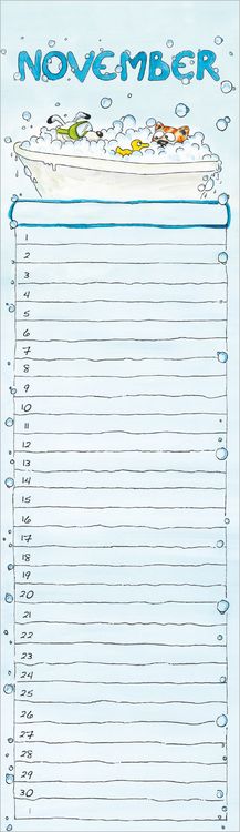 Produktbild: Geburtstagskalender Mini Cartoon - immerw&auml;hrend - (9,5 x 33)