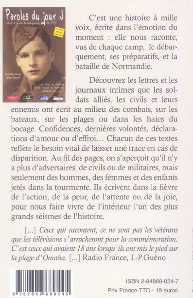 Produktbild: Paroles du jour j