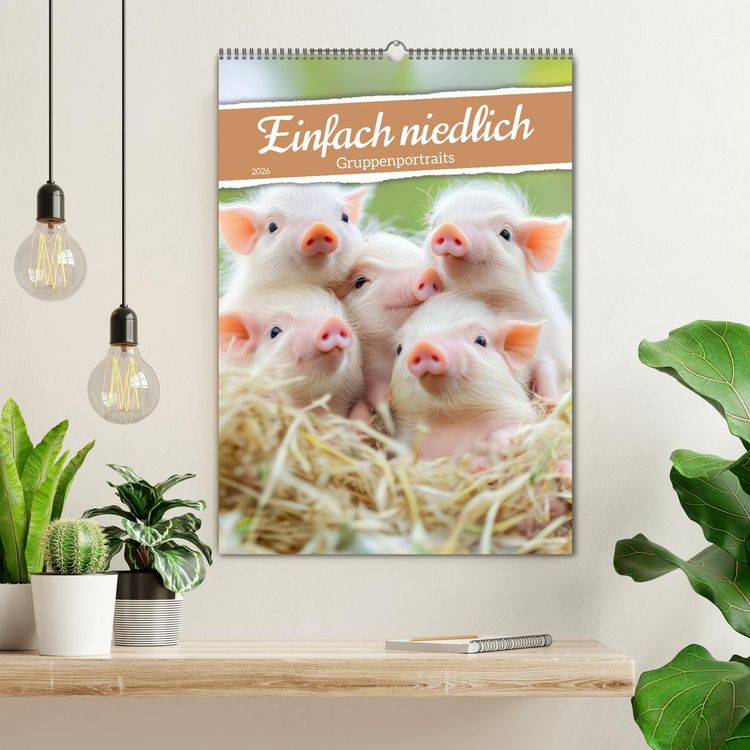 Produktbild: Einfach niedlich - Gruppenportraits (Wandkalender 2026 DIN A2 hoch), CALVENDO Monatskalender