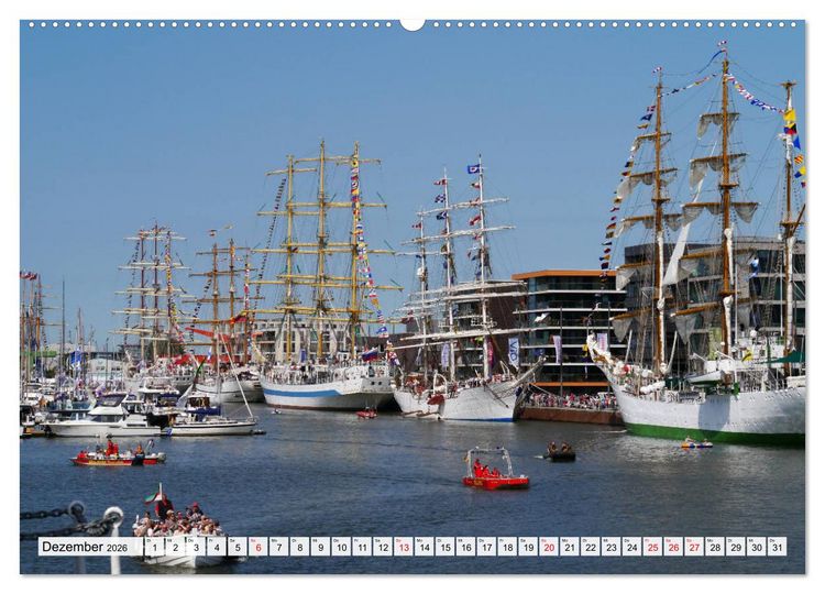 Produktbild: Windjammertreffen - Segelschiffe zu Gast in Bremerhaven (Wandkalender 2026 DIN A2 quer), CALVENDO Monatskalender