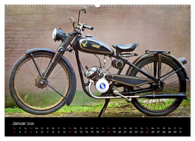 Produktbild: Motorrad Oldtimer (hochwertiger Premium Wandkalender 2026 DIN A2 quer), Kunstdruck in Hochglanz