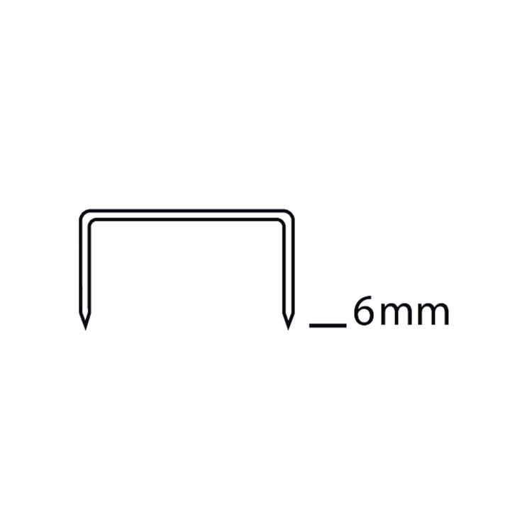 Produktbild: Heftklammern 24/6 DIN SUPER 1.000 St&uuml;ck, Schenkell&auml;nge 6 mm