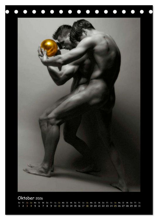 Produktbild: Golden Ball - M&auml;nner Akte (Tischkalender 2026 DIN A5 hoch), CALVENDO Monatskalender