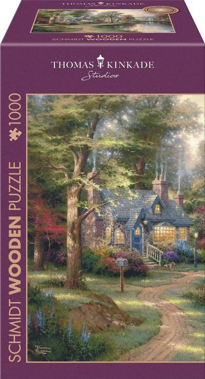 Produktbild: Schmidt Spiele 59800 - Dorf am See, Puzzle Thomas Kinkade 1.000 Teile - Holzpuzzle