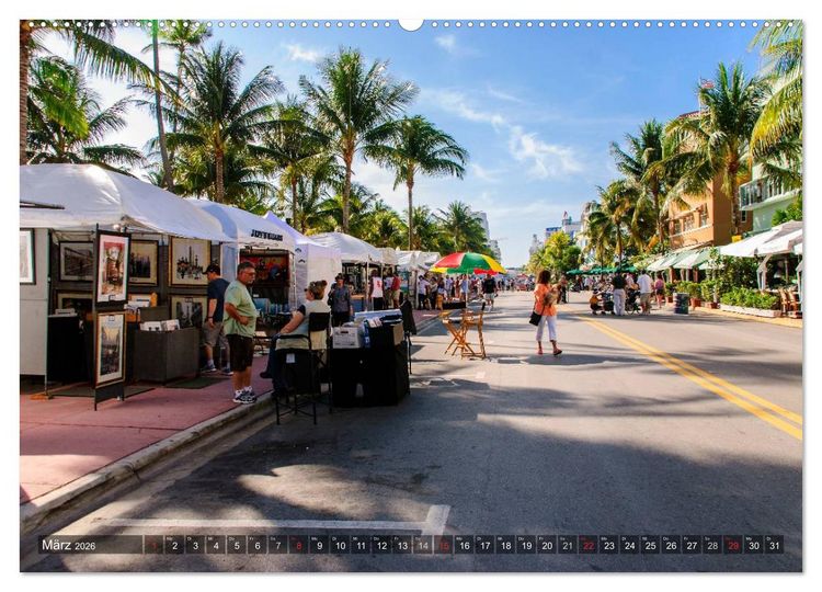 Produktbild: Miami South Beach (Wandkalender 2026 DIN A2 quer), CALVENDO Monatskalender