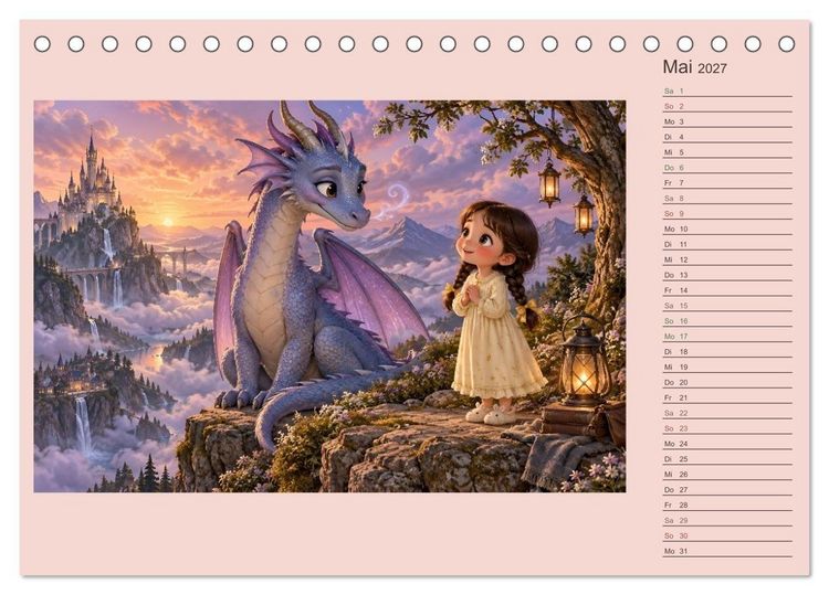 Produktbild: Mila und die Nacht der Fabelwesen (Tischkalender 2027 DIN A5 quer), CALVENDO Monatskalender