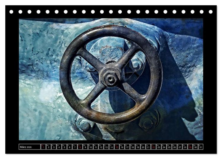 Produktbild: Industrie-Kunst 2026 (Tischkalender 2026 DIN A5 quer), CALVENDO Monatskalender