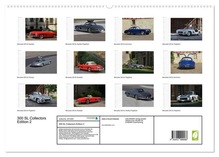 Produktbild: 300 SL Collectors Edition 2 (hochwertiger Premium Wandkalender 2026 DIN A2 quer), Kunstdruck in Hochglanz