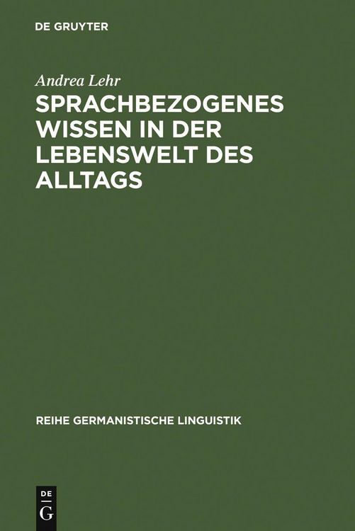 Produktbild: Sprachbezogenes Wissen in der Lebenswelt des Alltags