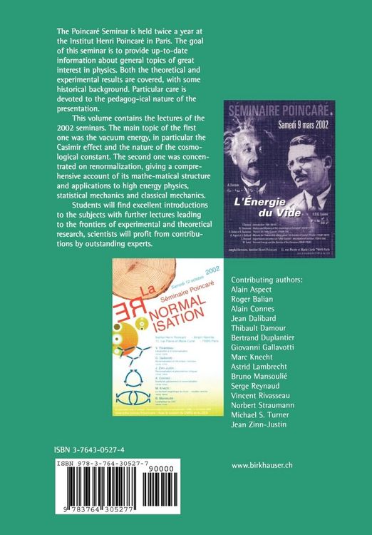 Produktbild: Poincar&eacute; Seminar 2002
